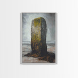 Ozymandias Art, moody art, coastal decor, wabi sabi art, rustic wall art, nautical decor, Framed Canvas Print, extra wide art