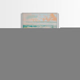 Ocean Rock Waves Canvas Print Coastal Wall Art, Beach House Decor, Abstract Seascape Painting, Nautical Art, Modern Minimalist Art