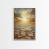 Golden Desert Sunrise Canvas Print, Southwest Wall Art, Nature Photography, Minimalist Landscape Art, Earthy Home Decor, Living Room Art
