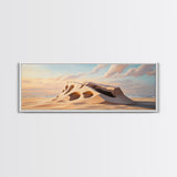 Surreal Beach Sand Formation Canvas Print, Coastal Nature Wall Art, Modern Ocean Landscape Painting, Minimalist Seascape Bedroom Decor