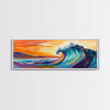 Ocean Wave, Dynamic Seascape Painting, Surfer’s Paradise Art, Coastal Decor, Canvas Print, Living Room Artwork, Beach House Art