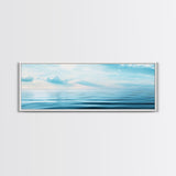 Serene Ocean Horizon Canvas Print Minimalist Beach Wall Art Tranquil Coastal Decor Calming Seascape Painting Zen Gift