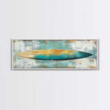 Surfboard Art, Beach Decor, Coastal Wall Art, Surfboard Painting, Beach Art, Bedroom Wall Art, Canvas Print, Framed Canvas Print