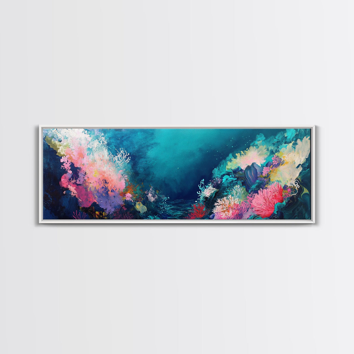 Underwater Coral Reef Canvas Print, Vibrant Ocean Life Wall Art, Marine Aesthetic, Coastal Home Decor, Sea Lovers Gift