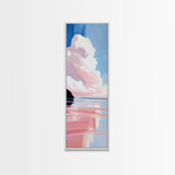 Sunset Reflection, Pastel Clouds, Serene Landscape, Canvas Print, Tranquil Art, Modern Home Decor, Office Wall Art, Beach House Style