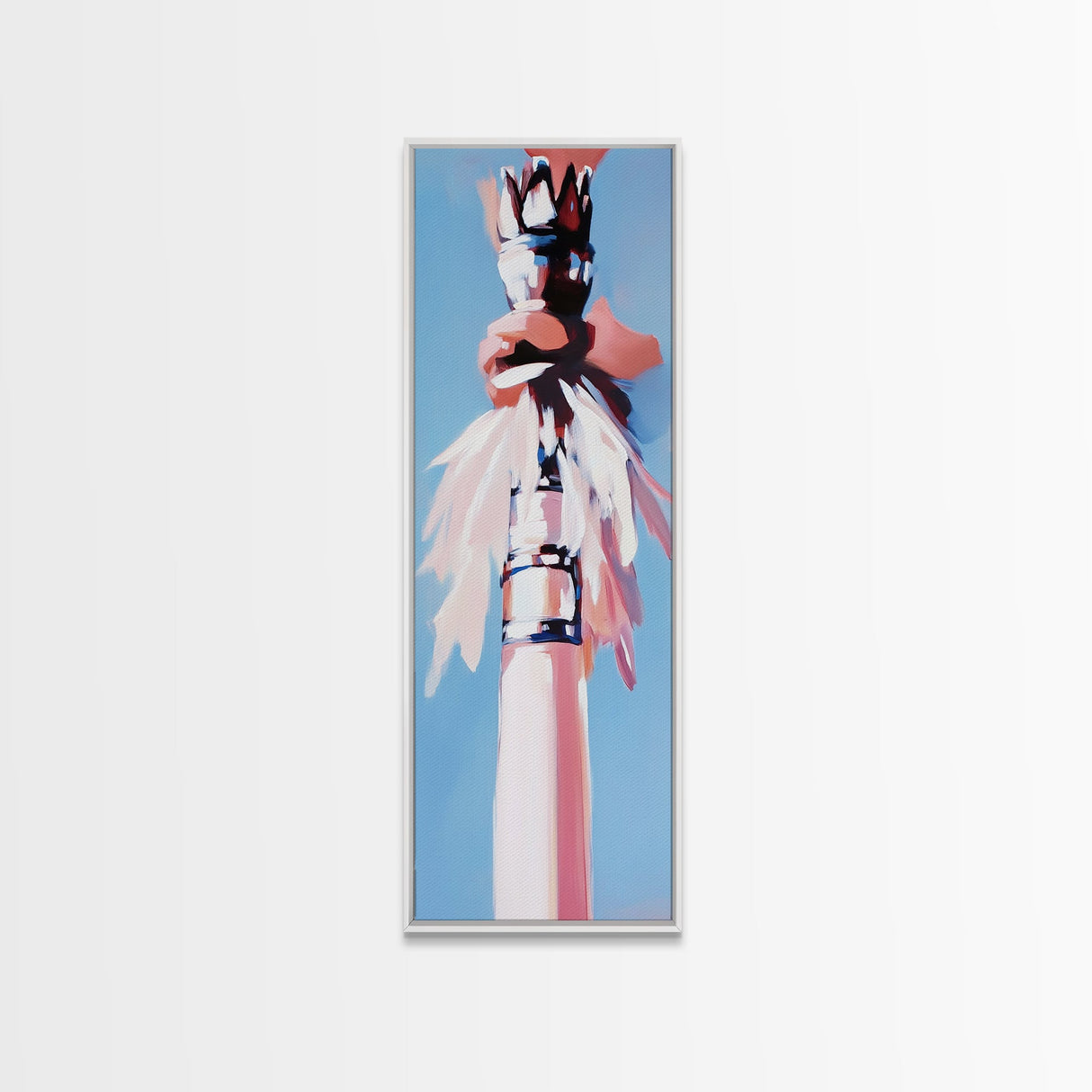 Feathered Totem, Tribal, Dreamy, Canvas Print, Boho Wall Art, Ethereal Painting, Spiritual Decor, Modern Artistic Decor