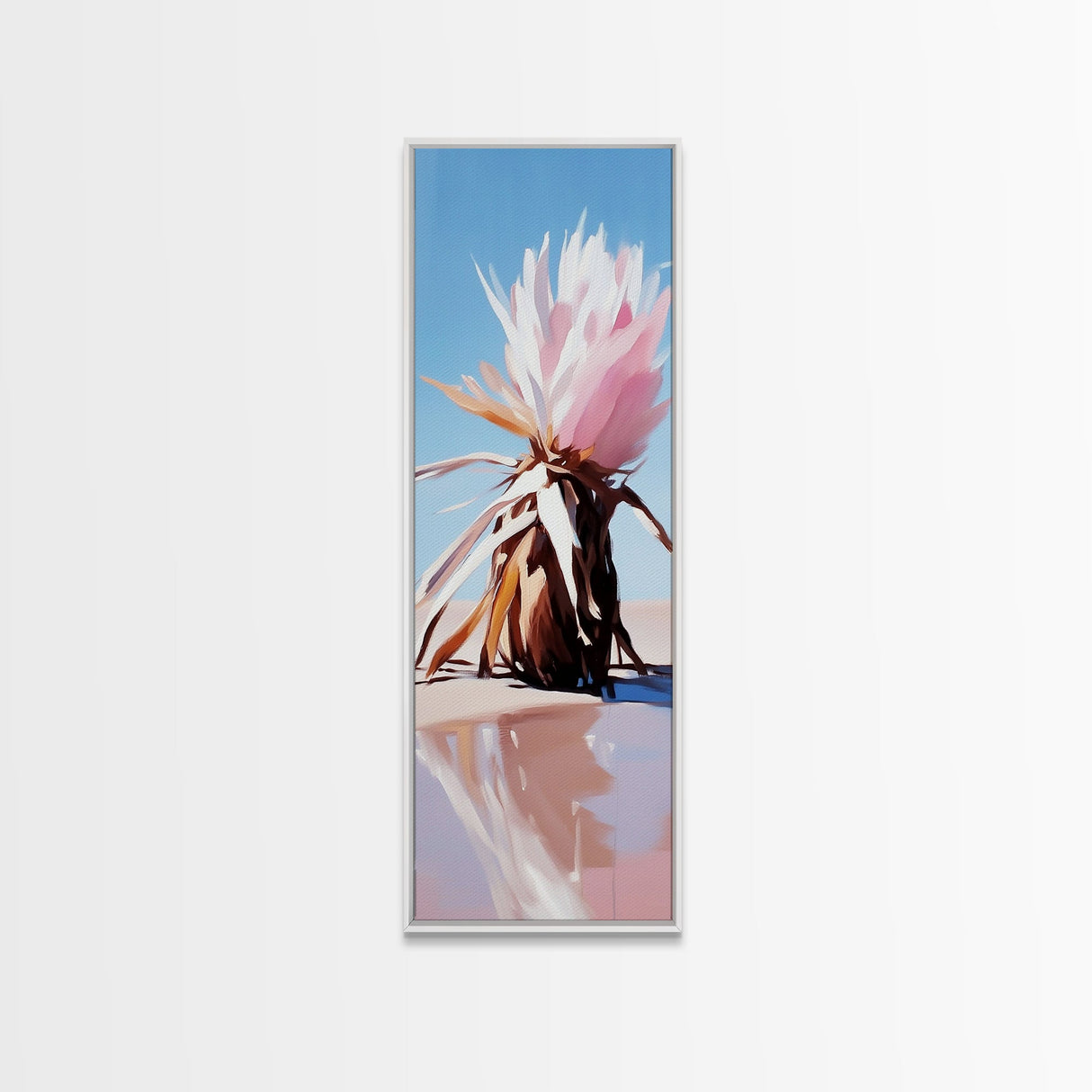 Desert Bloom, Dried Flower, Boho, Nature Wall Art, Rustic Aesthetic, Earthy Tones, Autumn Decor, Framed Canvas Print