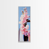 Pink Flowers, Botanical, Blooming Art, Nature Wall Art, Feminine Decor, Modern Floral Painting, Bedroom Aesthetic, Canvas Print