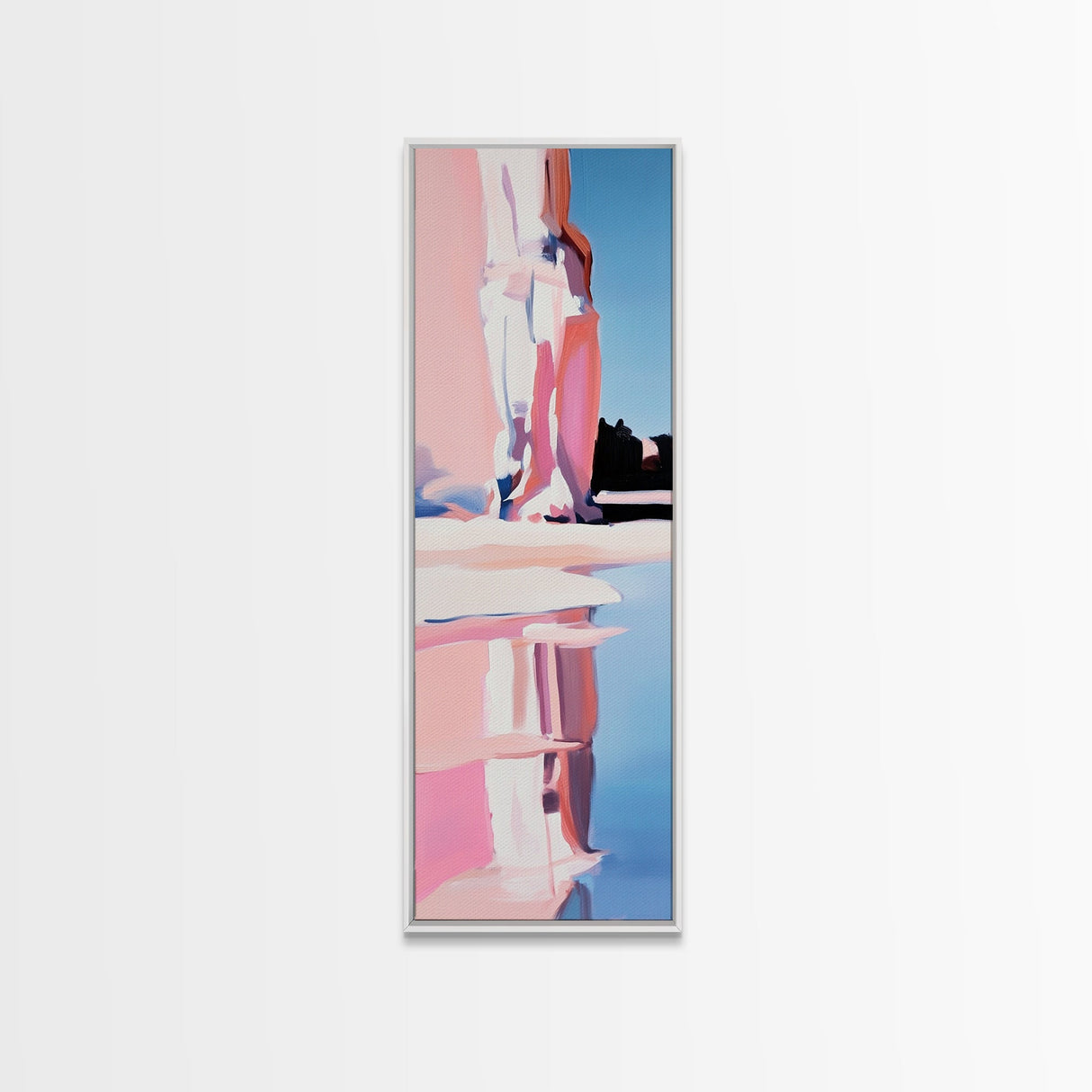 Ocean Reflection, Beach Wall Art, Minimalist Coastal Decor, Pastel Landscape, Serene Seascape, Living Room Art, Canvas Print, Gift Idea