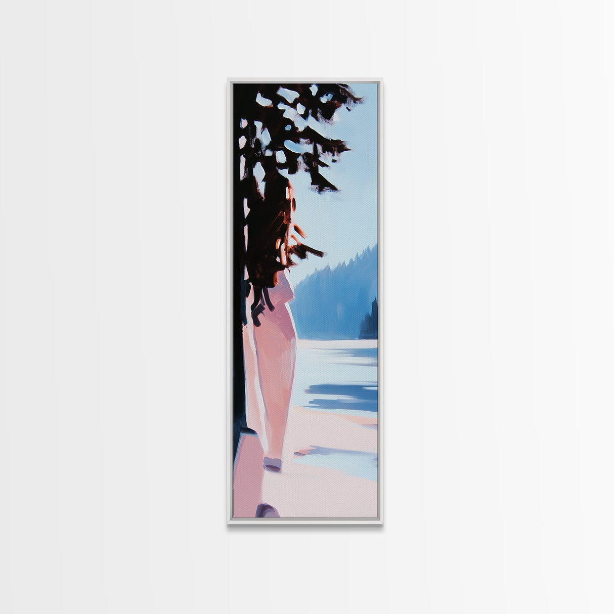 Abstract Nature, Impressionist Landscape, Modern Art, Framed Canvas Print, Minimalist Painting, Office Decor, Living Room Wall Art