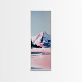 Winter Landscape, Snowy Mountain, Framed Canvas Print, Contemporary Wall Art, Minimalist Aesthetic, Living Room Wall Art