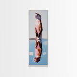 Otter Reflection, Wildlife Art, Nature Photography, Cute Animal, Minimalist Art, Boho Style, Unique Gift, Canvas Print