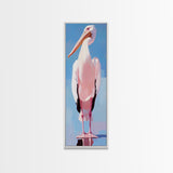 Pelican, Coastal Bird, Modern Beach Art, Nautical Home Decor, Ocean Animal, Boho Wall Art, Seaside Theme, Framed Canvas Print