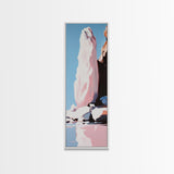 Iceberg, Arctic, Frozen Landscape, Blue, White, Modern Home Art, Minimalist, Winter, Living Room, Office, Framed Canvas Print