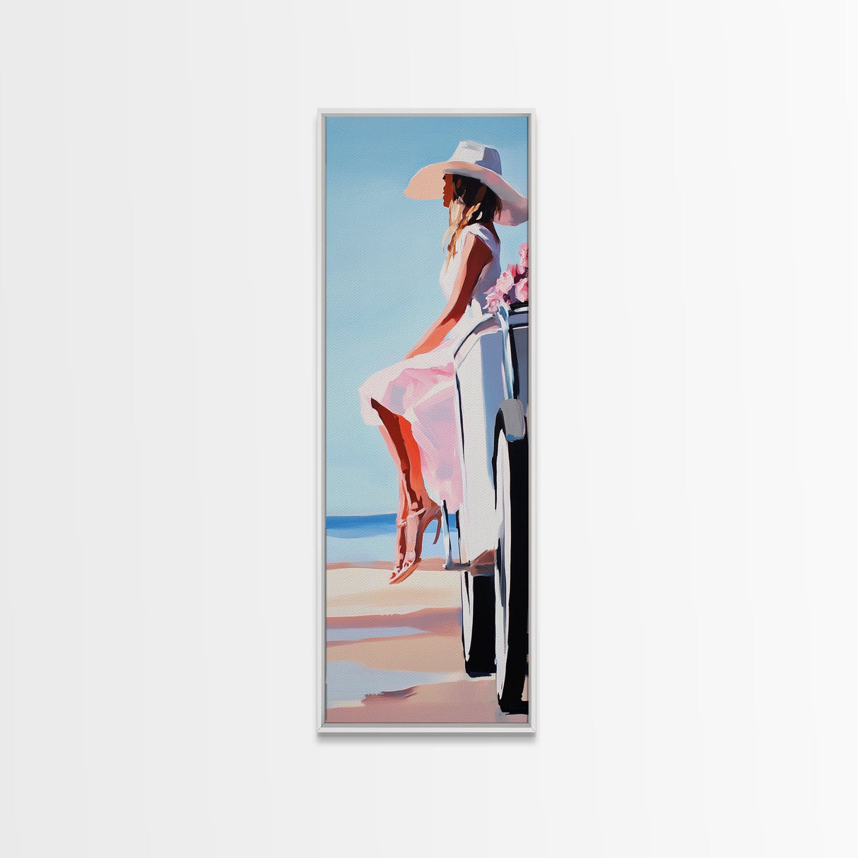 Sunset Cowgirl, Western Fashion, Feminine Art, Canvas Print, Modern Country Decor, Chic Bedroom Wall Art, Stylish Home Accent, Gift Idea