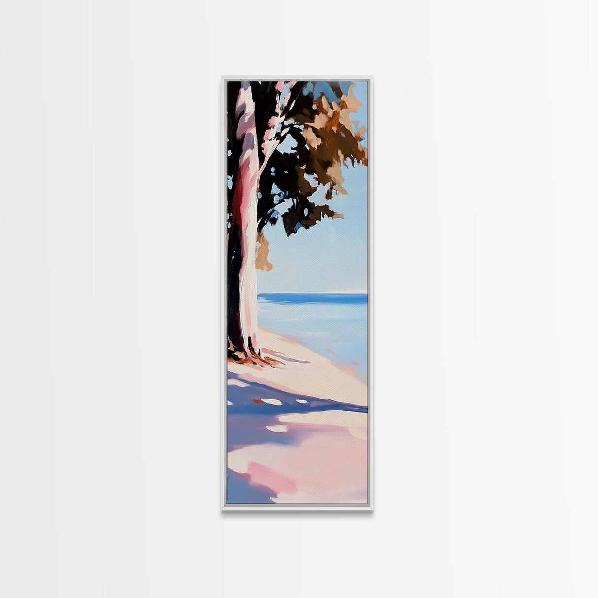 Serene Ocean, Pastel Beach, Coastal Landscape, Canvas Print, Minimalist Art, Living Room Art, Tranquil Seascape, Sunset Painting, Soft Colors