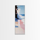 Ocean Wave, Coastal Beach Art, Modern Seascape, Blue Wall Decor, Living Room Print, Minimalist Art, Canvas Print, Nautical Style