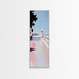 Seaside Walkway, Nautical Wall Art, Coastal Landscape, Canvas Print, Beach House Decor, Ocean Painting, Minimalist Art, Bedroom Wall Art