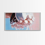 Water Droplets, Surreal Reflection, Abstract Aesthetic, Modern Minimalist Art, Contemporary Home Decor, Living Room Wall Art