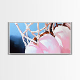 Basketball Hoop, Sports Aesthetic Art, Modern Minimalist Print, Framed Canvas Print, Boys Room Decor, Gym Wall Art, Sporty Home Decor