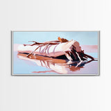Driftwood Reflection, Coastal Wall Art, Beach House Decor, Nature-Inspired, Neutral Art, Minimalist Style, Canvas Print, Living Room