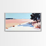 Desert Pathway, Minimalist Landscape Art, Warm Pastel Print, Earthy Aesthetic, Rustic Wall Decor, Bedroom Art, Canvas Print