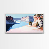 Desert River, Southwest Landscape, Canvas Print, Boho Wall Art, Nature Painting, Earthy Home Decor, Western Art, Office Wall Art