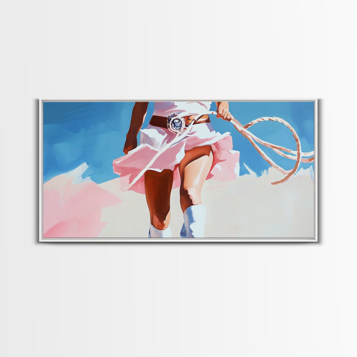 Western Cowgirl, Rodeo Aesthetic, Framed Canvas Print, Modern Country Art, Feminine Western Decor, Rustic Home Decor, Living Room Wall