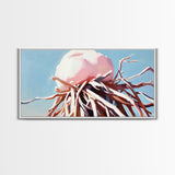 Jellyfish Art, Underwater Fantasy, Oceanic Decor, Ethereal Sea Life, Modern Coastal Home, Blue and Pink Palette, Canvas Print
