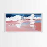 Ocean Wave, Serene Seascape, Coastal Home Decor, Beach Vibes, Minimalist Blue Art, Nautical Aesthetic, Canvas Print, Bathroom Wall Art