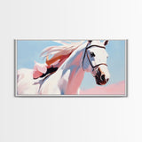 Wild Horse, Equestrian Art, Western Decor, Boho Wall Art, Pastel Painting, Framed Canvas Print, Bedroom Art, Farmhouse Aesthetic