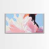Splash, Ocean Waves, Coastal Wall Art, Beach House Decor, Modern Nautical Aesthetic, Minimalist Art, Framed Canvas Print, Gift Idea