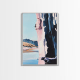 Canyon Cliff, Nature Print, Desert Landscape, Travel Wall Art, Framed Canvas Print, Boho Decor, Southwest Aesthetic, Modern Minimalism