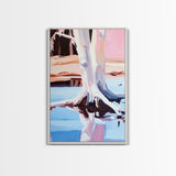 Tree Reflection, Nature Inspired Art, Framed Canvas Print, Minimalist Landscape, Tranquil Water Painting, Contemporary Home Decor