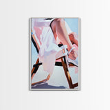 Relaxing Moment, Summer Vibes, Elegant Legs, Canvas Print, Feminine Art, Minimalist Aesthetic, Bedroom Wall Art, Chic Modern Decor