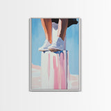 Standing Tall, Confidence, Minimalist Art, Modern Home Decor, Pastel Wall Art, Motivational Art, Living Room Wall Art, Canvas Print