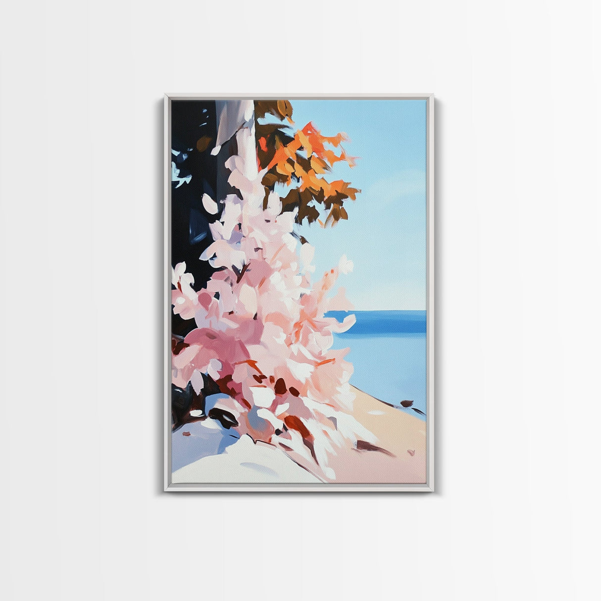 Fall Blossoms, Autumn Aesthetic, Warm Colors, Cozy Vibes, Framed Canvas Print, Living Room Wall Art, Seasonal Decor, Nature Inspired
