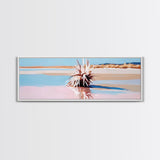 Desert Plant, southwestern wall art, arid landscape print, nature-inspired home decor, framed canvas print, boho aesthetic