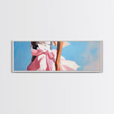 Feminine Elegance, Pink Dress, Chic Fashion Art, Canvas Print, Glamorous Wall Art, Modern Bedroom Decor, Romantic Soft Pastels