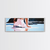 Reflections, Beach Walk, Minimalist Art, Framed Canvas Print, Modern Wall Art, Relaxing Decor, Contemporary Home, Living Room Artwork