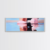 Reflection Water, Abstract Art, Minimalist Beach Art, Canvas Print, Soft Pastel Ocean Scene, Modern Home Decor, Coastal Living Aesthetic