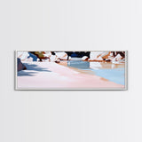 Riverbank Scene, Tranquil Water, Nature Landscape, Minimalist Water Reflection, Boho Earthy Decor, Relaxing Wall Art, Canvas Print