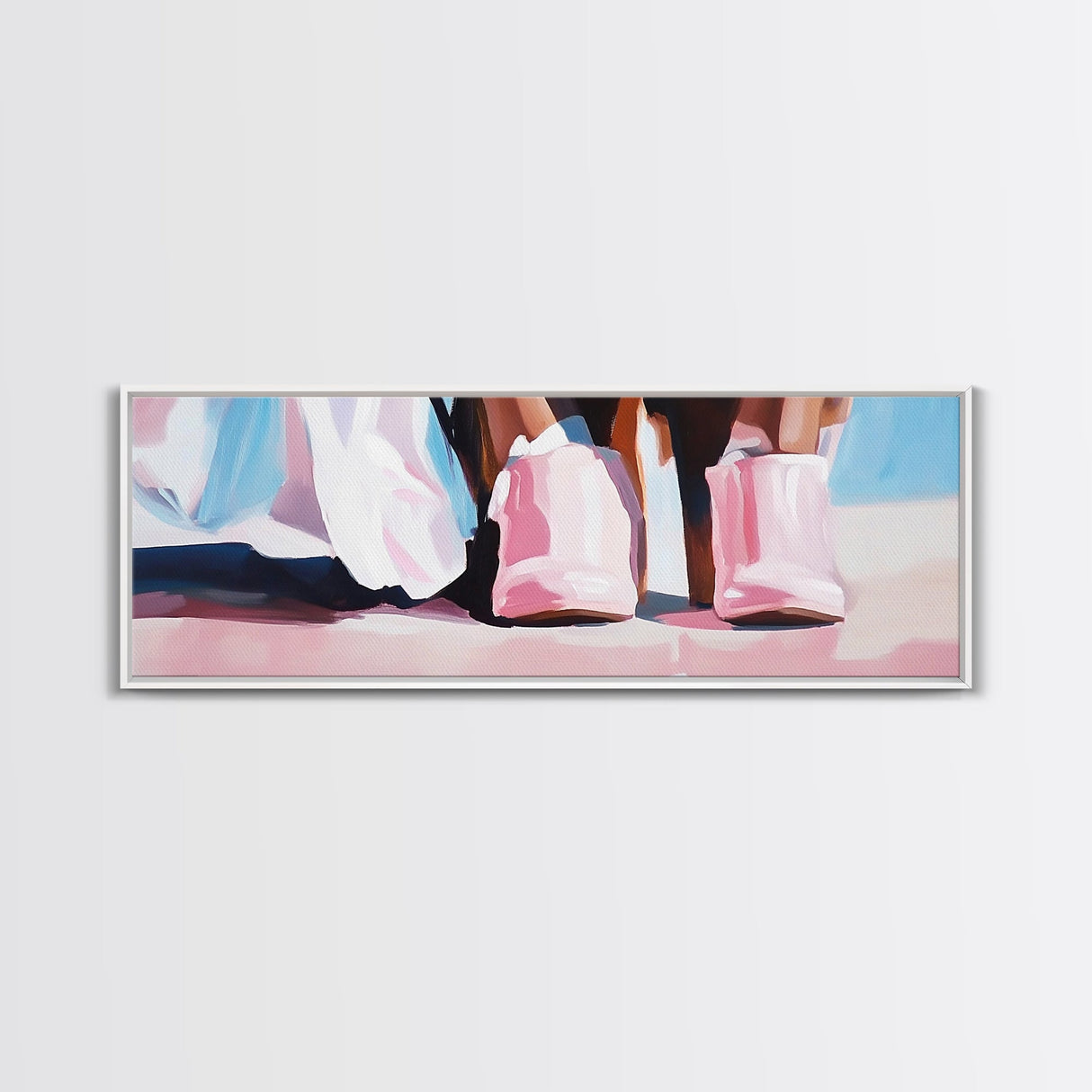 Pink Boots, Country Style, Rustic Western Art, Fashionable Cowgirl Print, Pastel Farmhouse Decor, Modern Boho Art, Bedroom Wall Print
