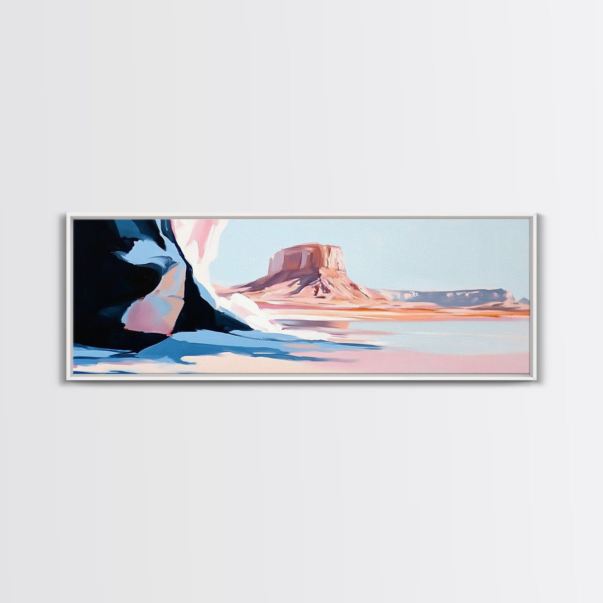 Desert Scene, Western Landscape, Minimalist Art, Framed Canvas Print, Modern Home Decor, Boho Wall Art, Office Wall Art, Nature Print