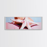 Starfish, Coastal Art, Beach Serenity, Framed Canvas Print, Nautical Wall Art, Minimalist Ocean Decor, Living Room Art, Seaside Theme