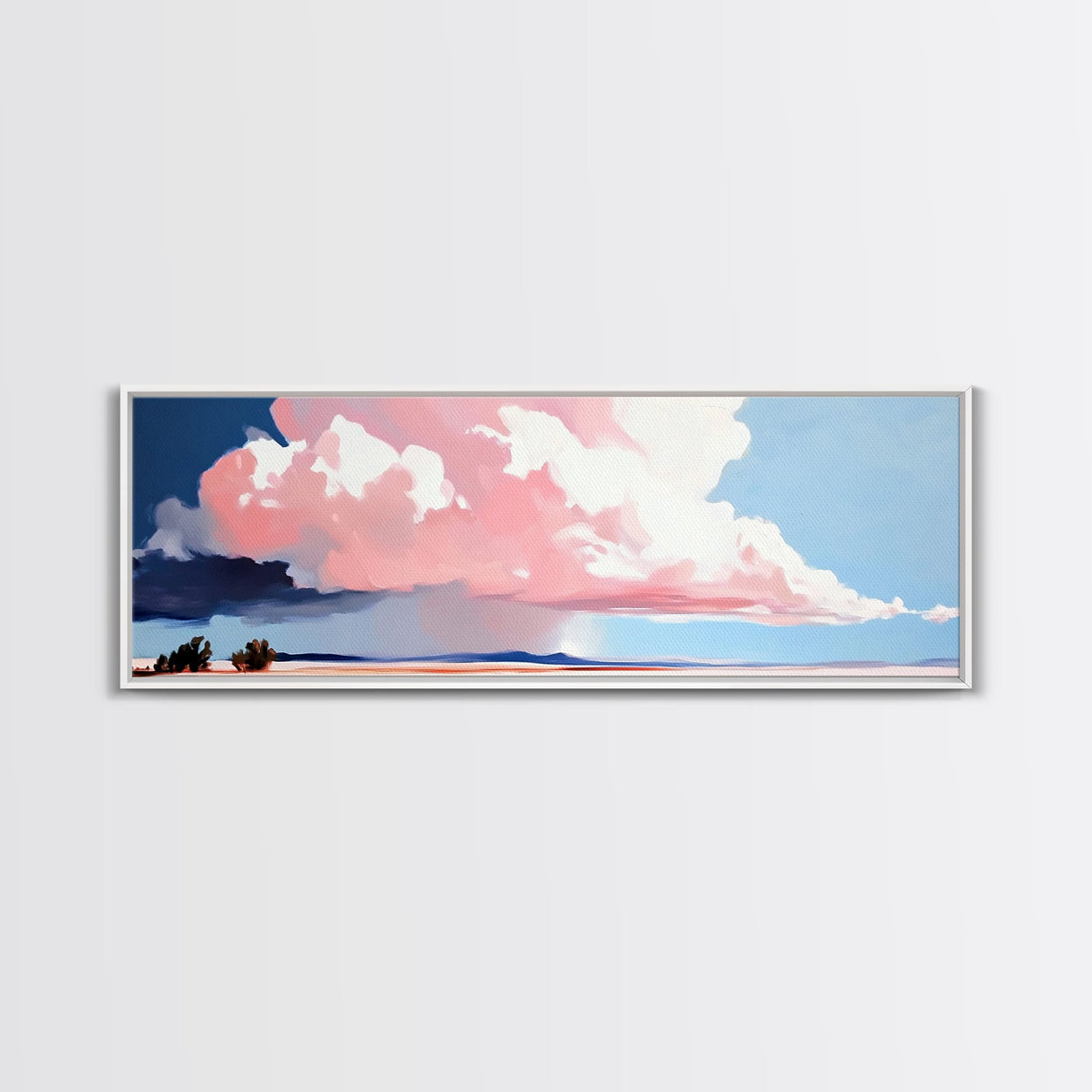 Stormy Sky Landscape, Dramatic Cloud Art, Modern Scenic Print, Nature Wall Art, Large Canvas Print, Minimalist Home Decor, Office Art