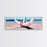 Nautical Anchor, Beach House Art, Coastal Decor, Framed Canvas Print, Ocean Wall Art, Minimalist Seascape, Sailor Aesthetic, Living Room