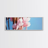 Blush Pampas, Soft Floral, Elegant Botanical Art, Minimalist Aesthetic, Pastel Wall Decor, Framed Canvas Print, Bedroom Wall Art