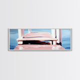 Dock on Water, Serene Reflection, Minimalist Art, Nautical Decor, Canvas Print, Coastal Home Art, Relaxing Wall Art, Lake House Decor