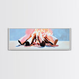 Burning Logs, Cozy Fireplace Art, Rustic Home Wall Decor, Framed Canvas Print, Warm Tones, Cabin Aesthetic, Relaxing Fire Art